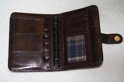Amorni brown leather personal organiser - collect avail
