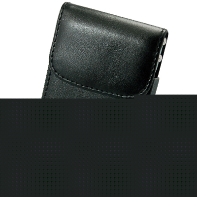 Classic blank vertical black business card holder case