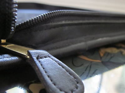 Coach leather full size zipper agenda brief 