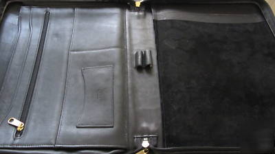 Coach leather full size zipper agenda brief 