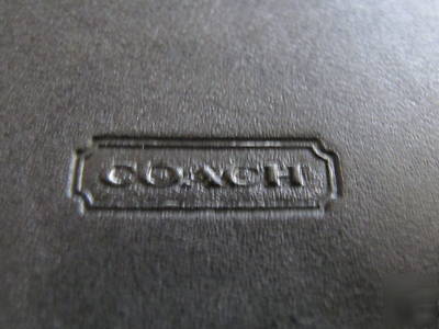 Coach leather full size zipper agenda brief 