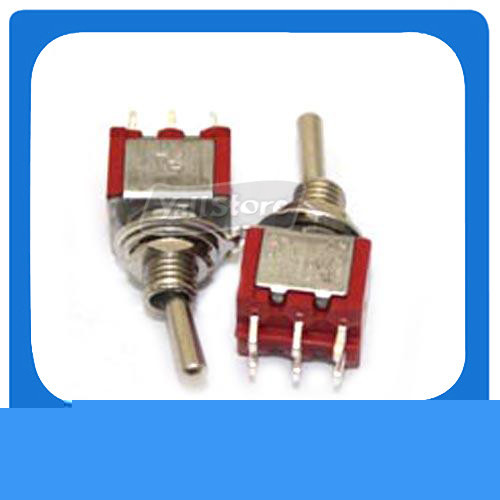 20 pcs red mini dpdt guitar toggle switch on-on diy 044