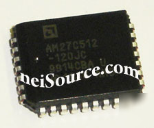 27C512-120JC amd 512 kilobit cmos eprom 64K x 8-bit ic