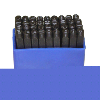 36 pc letter & number die stamp set 3/16