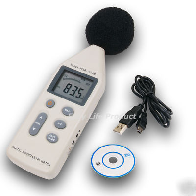 Digital sound level meter 30~130 db decibel pc usb B0