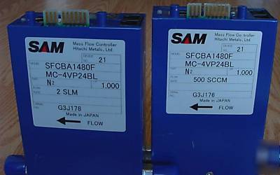 (2) sam fantas mass flow controller model SFCBA1480F