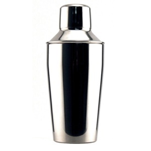 3 piece mini bar cocktail shaker - stainless - 10 oz