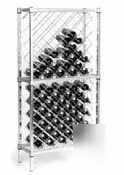 Chromate plated compartmented wine rack