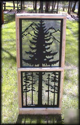Doors-screen doors-rustic log cabin decor-lodge decor