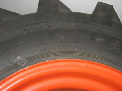Dunlop T37 right hand tire 400/70-20 (16.0/70-20) w/rim