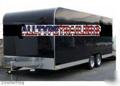 New enclosed motorcycle atv toy hauler utility trailer