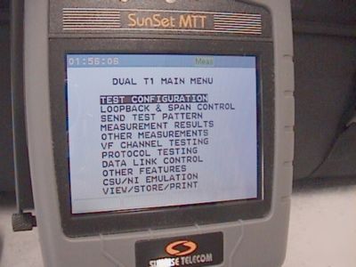Sunrise telecom sunset mtt field tester with extras