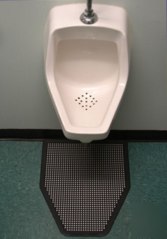 Urinal floor mat - disposable - absorbent - 6/per case