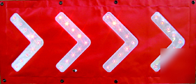 led directional chevron mat w/multiple flash patterns