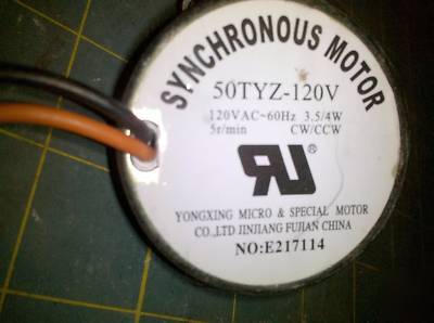 3C93 motor 5RPM 120VAC from oscillating fan vgc