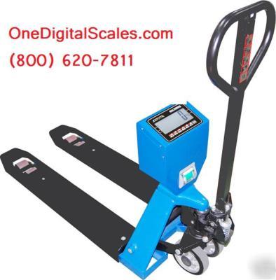 5,000LB pallet truck jack floor scale built in printer 