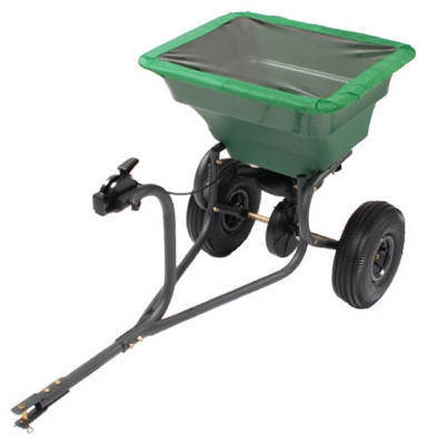 75# tow broadcast spreader rock salt seed fertilizer wh
