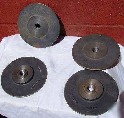 8'' cast iron plate with 1'' thread unf center hag.an