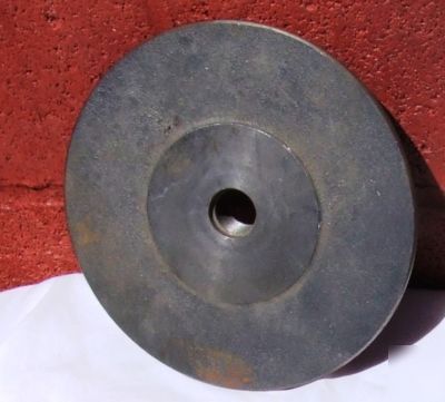 8'' cast iron plate with 1'' thread unf center hag.an