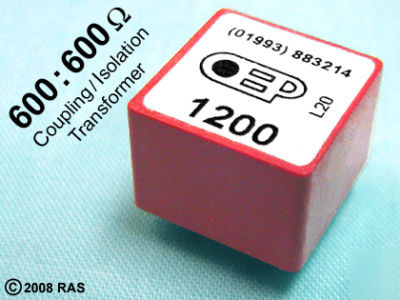 Miniature 1:1 600Ï‰ telecom coupling transformer