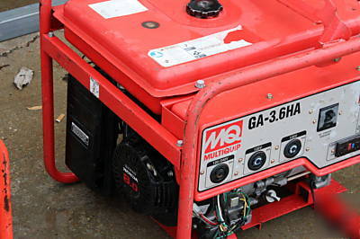 Multiquip 3600 watt portable generator honda power