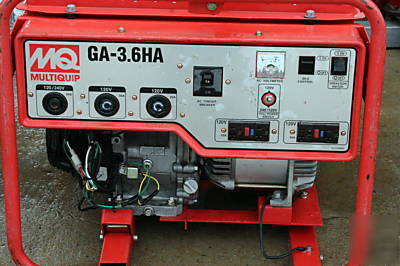 Multiquip 3600 watt portable generator honda power
