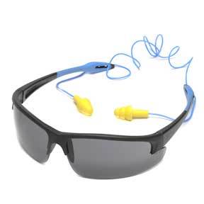 Nitrous css safety glass smoked with plugs pair