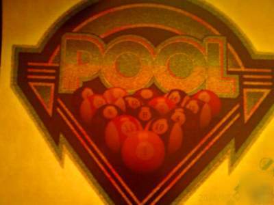 Pool heat press transfer vintage 1980's