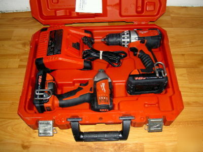 Milwaukee 2691-22 cordless 18V drill impact driver kit 