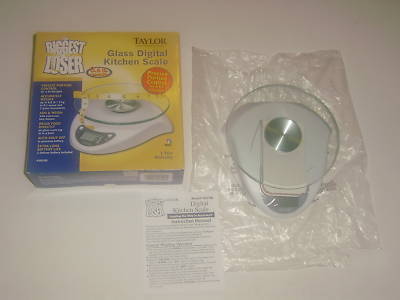 New brand taylor glass digital scale 6.6 lb capacity
