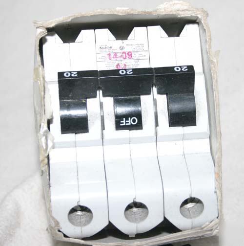 New federal pioneer NB3P20 circuit breaker 3 pole