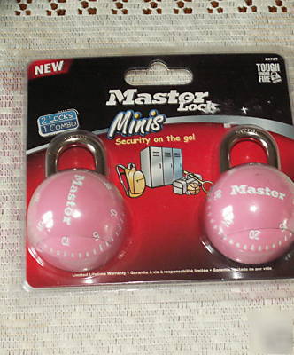 New master lock security minis set 2 locks 1 combo