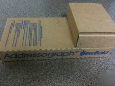 New newbold addressograph flatbed imprinter 