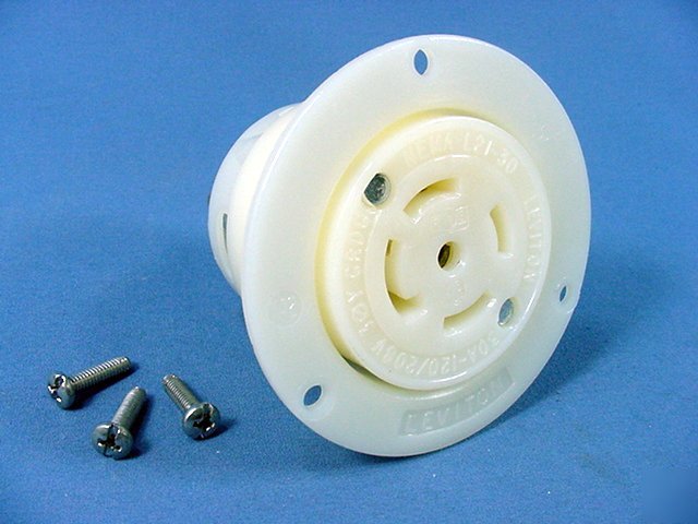 Leviton L21-30 locking flanged outlet 30A 120/208V 3Ã¸y