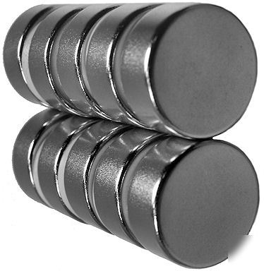 10 neodymium magnets 5/8 x 1/4 inch disc N48 rare earth