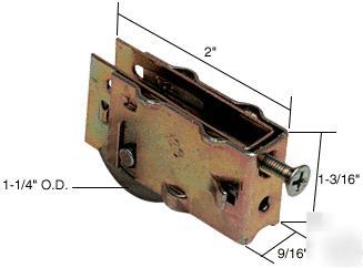 3786 crl patio door roller assembly 1-1/4