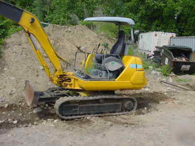 98 komatsu pc-30 mini excavator push blade rubber track