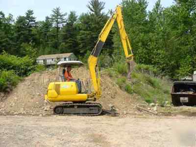 98 komatsu pc-30 mini excavator push blade rubber track