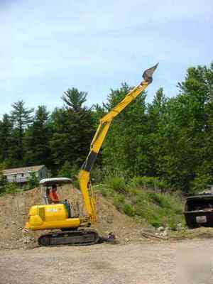 98 komatsu pc-30 mini excavator push blade rubber track