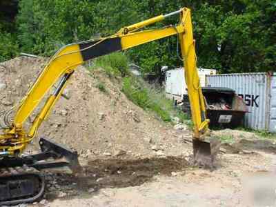 98 komatsu pc-30 mini excavator push blade rubber track