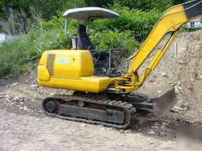 98 komatsu pc-30 mini excavator push blade rubber track