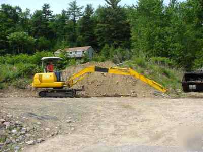98 komatsu pc-30 mini excavator push blade rubber track