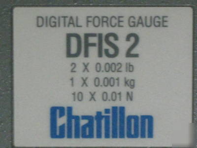 Chatillon digital force gauge dfis 2 push pull meter