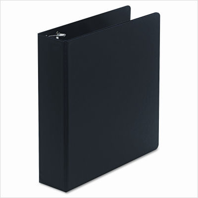 Basic vinyl d-ring binder, 2IN capacity, black