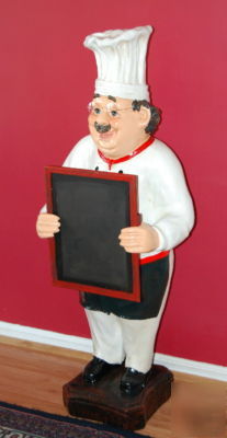 Chef w/ menu board ~ daily specials 3'6