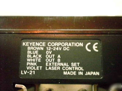 Keyence lv-21 digital laser sensor w lv-H42 emitter, lv