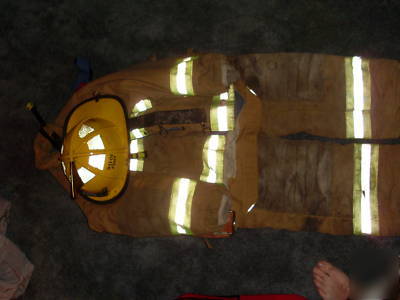 Morning pride fire gear (pbi) with helmet plus gear bag