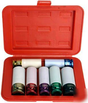 New 7PC. thin wall deep impact socket sae/mm 