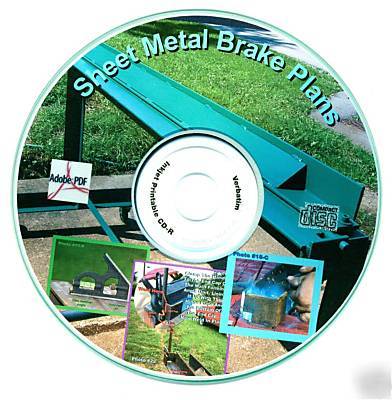 Sheet metal brake plans on cd free shipping 