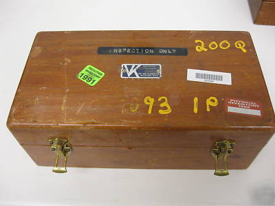 Van keuren precision steel balls in wood case